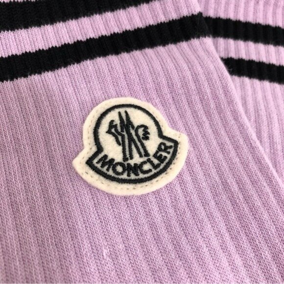NEW Moncler Genius x Fragment Socks in Multi (White + Purple) Snow Ski mid calf - Picture 6 of 7